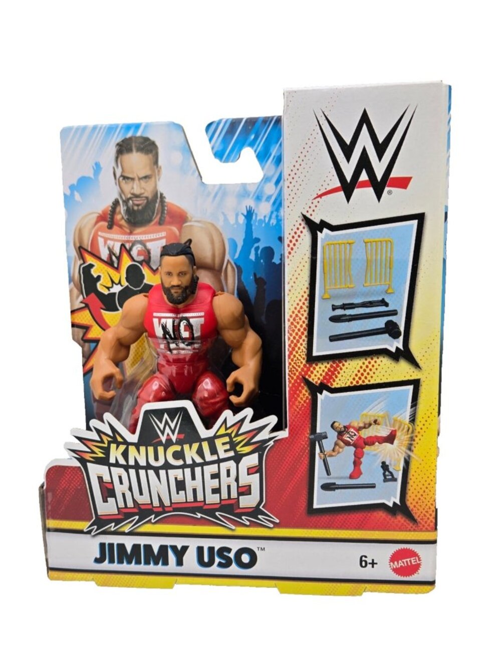 WWE Knuckle Crunchers Jimmy Uso Action Figure 4.5 inch Collectible Toy New